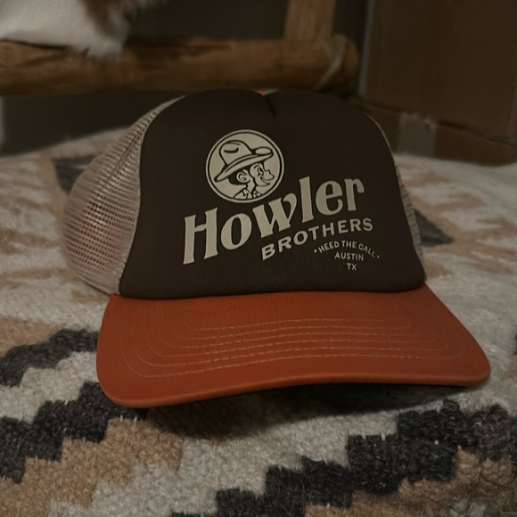 Howler Bros Brown Orange Snap Back Hat